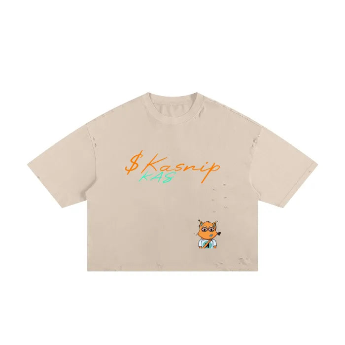 "Spark One Up!" Classic Frayed Boxy Tee - 250 GSM