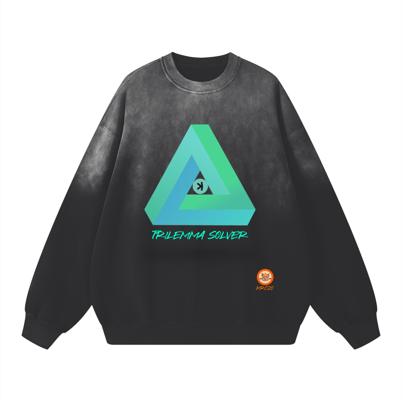 "KASnip Tech" Effortless Athleisure Pure Cotton Handcrafted Monkey Wash Drop-Shoulder Sweatshirt - 350 GSM