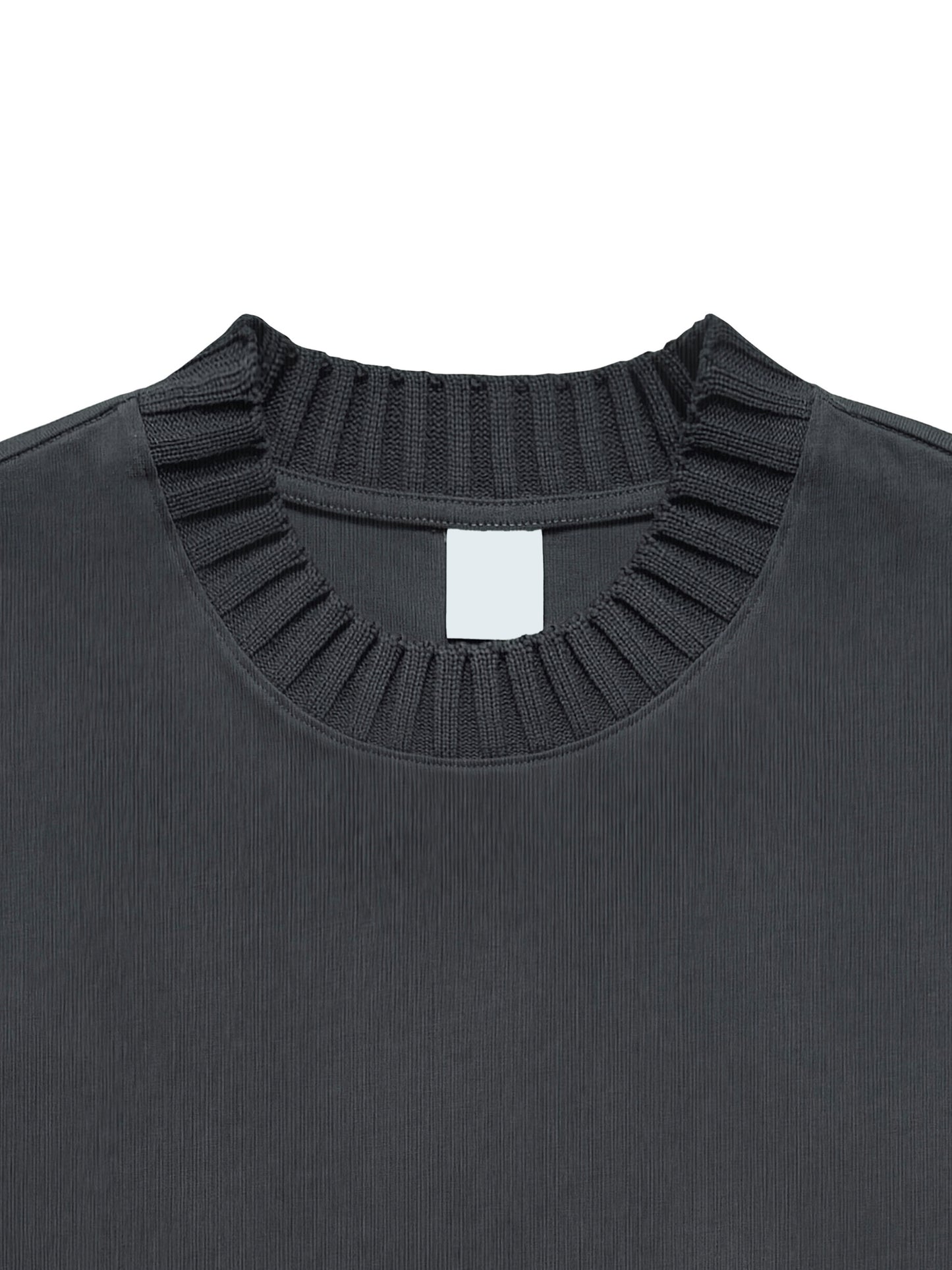 "God Candle" Heavyweight Knitted Round Neck T-Shirt - 305 GSM
