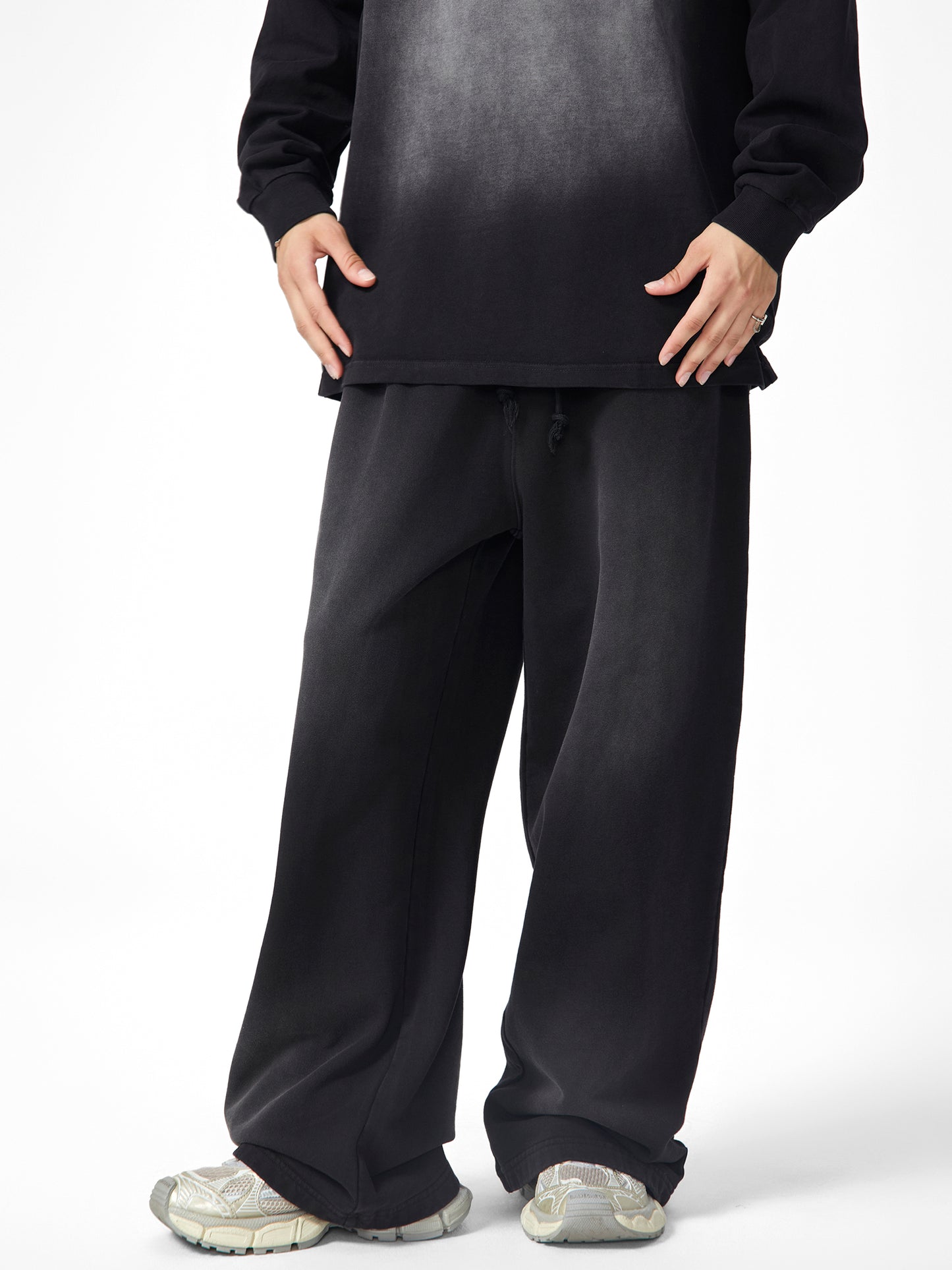 "KASnip Tech" Effortless Athleisure Pure Cotton Handcrafted Monkey Wash Loose fit Sweatpants - 350 GSM