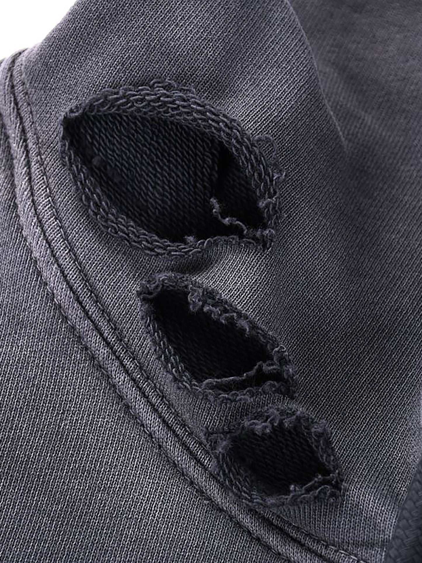 "Quantitative Trader" Heavyweight Pure Cotton Hand-Frayed Monkey Washed Hoodie