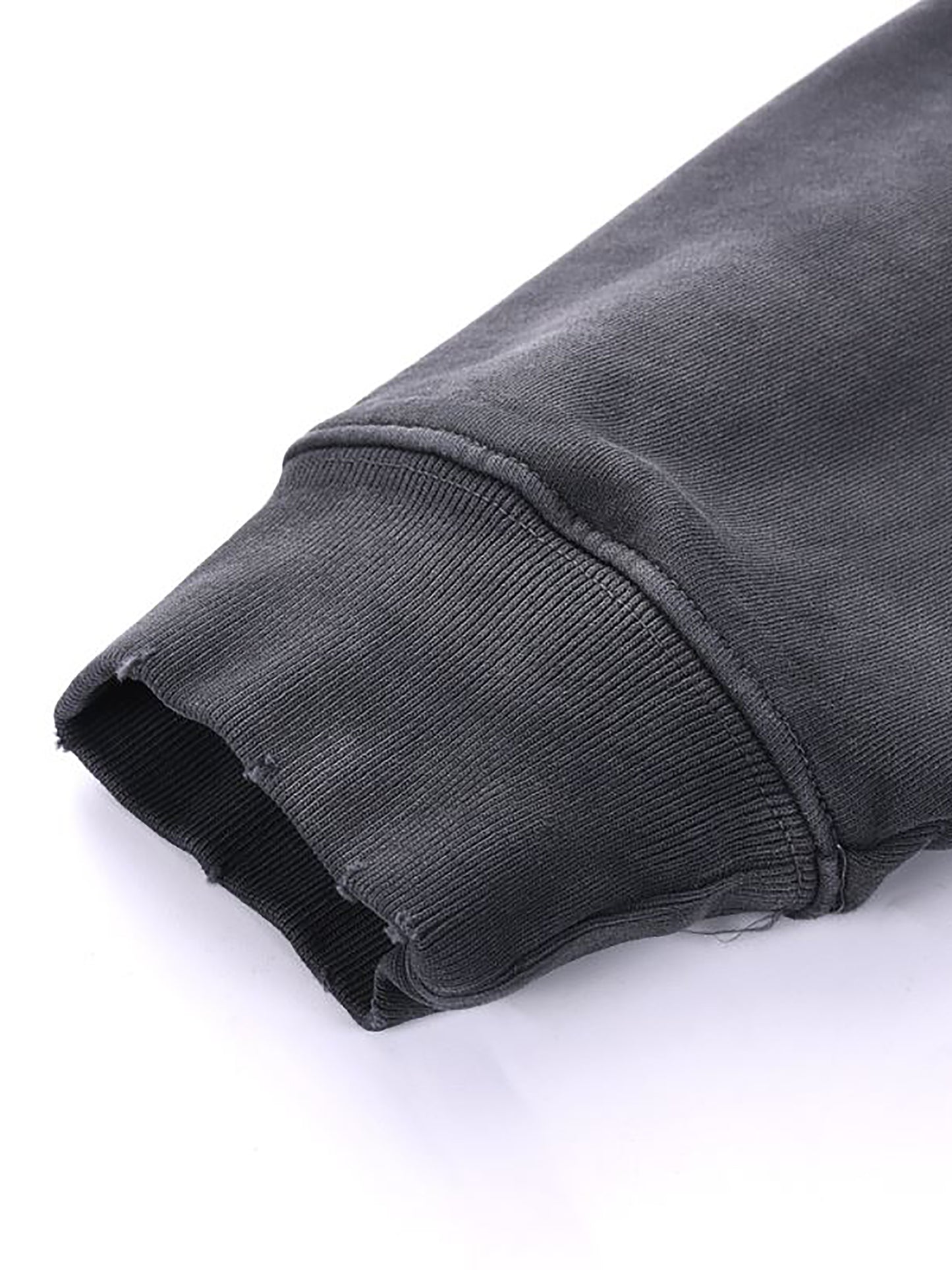"Quantitative Trader" Heavyweight Pure Cotton Hand-Frayed Monkey Washed Hoodie