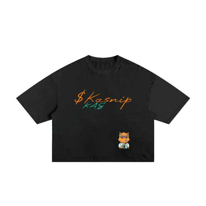 "Spark One Up!" Classic Frayed Boxy Tee - 250 GSM